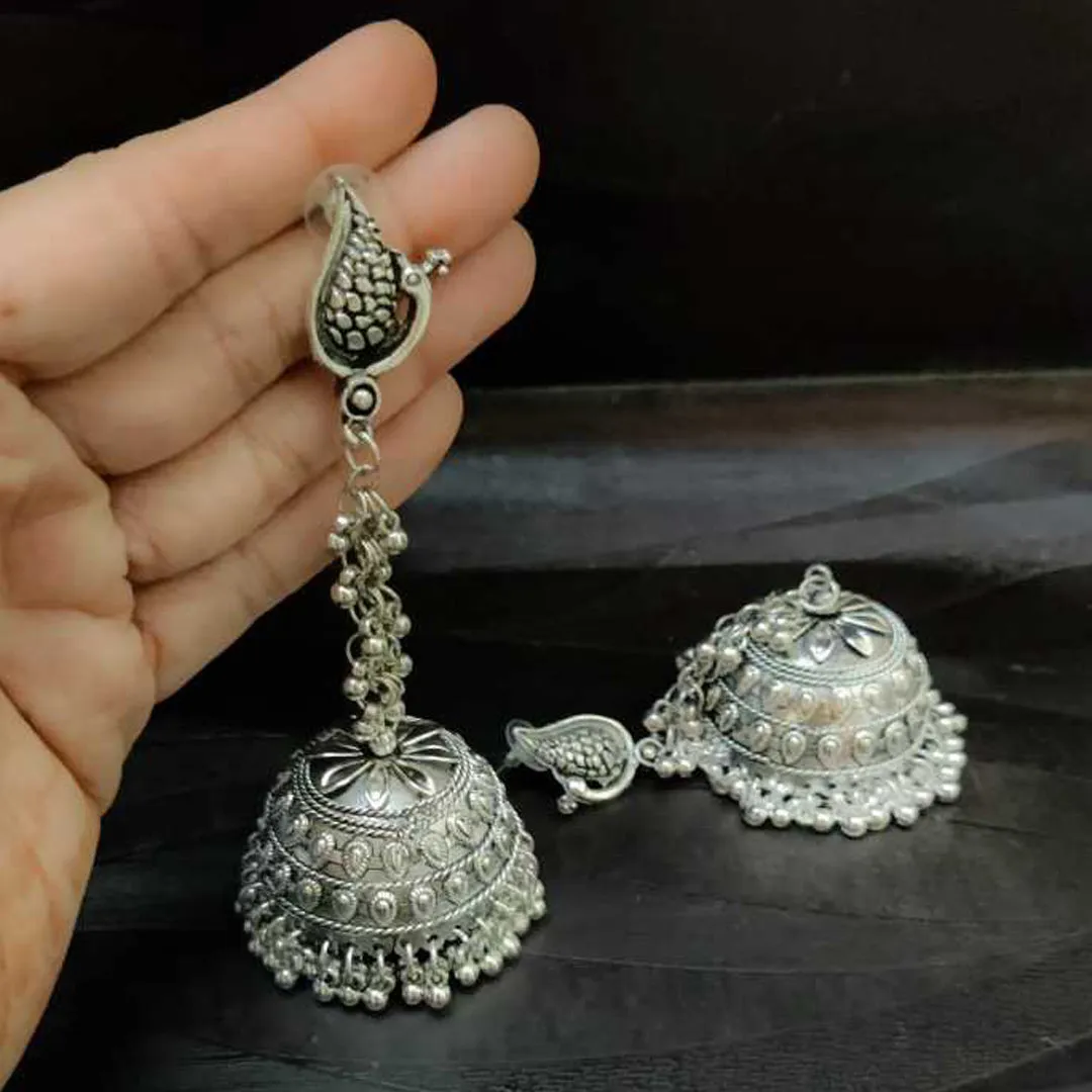 Combo of 2 Peacock Jhumka and Ghungroo Earrings
