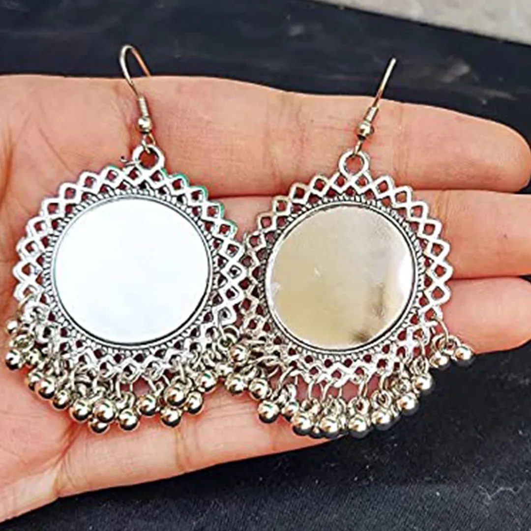 Combo Of 3 Pair Chandbali Mirror and Layered Jhumki