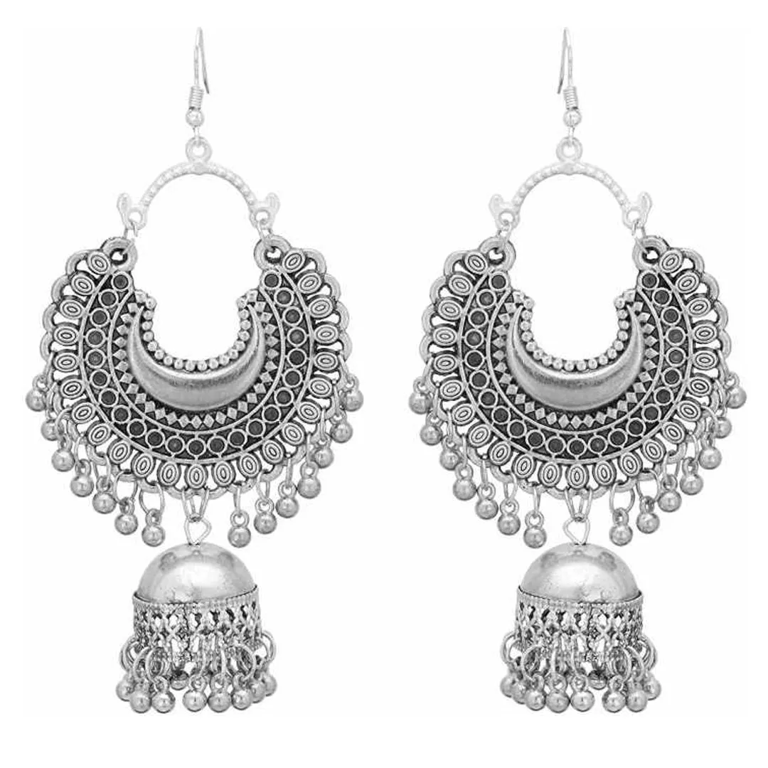 Combo Of 3 Pair Chandbali Mirror and Layered Jhumki