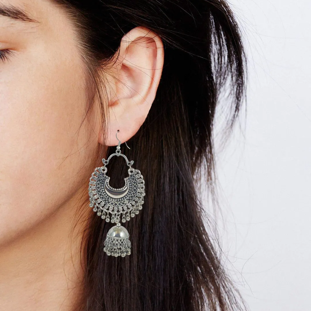 Combo Of 3 Pair Chandbali Mirror and Layered Jhumki