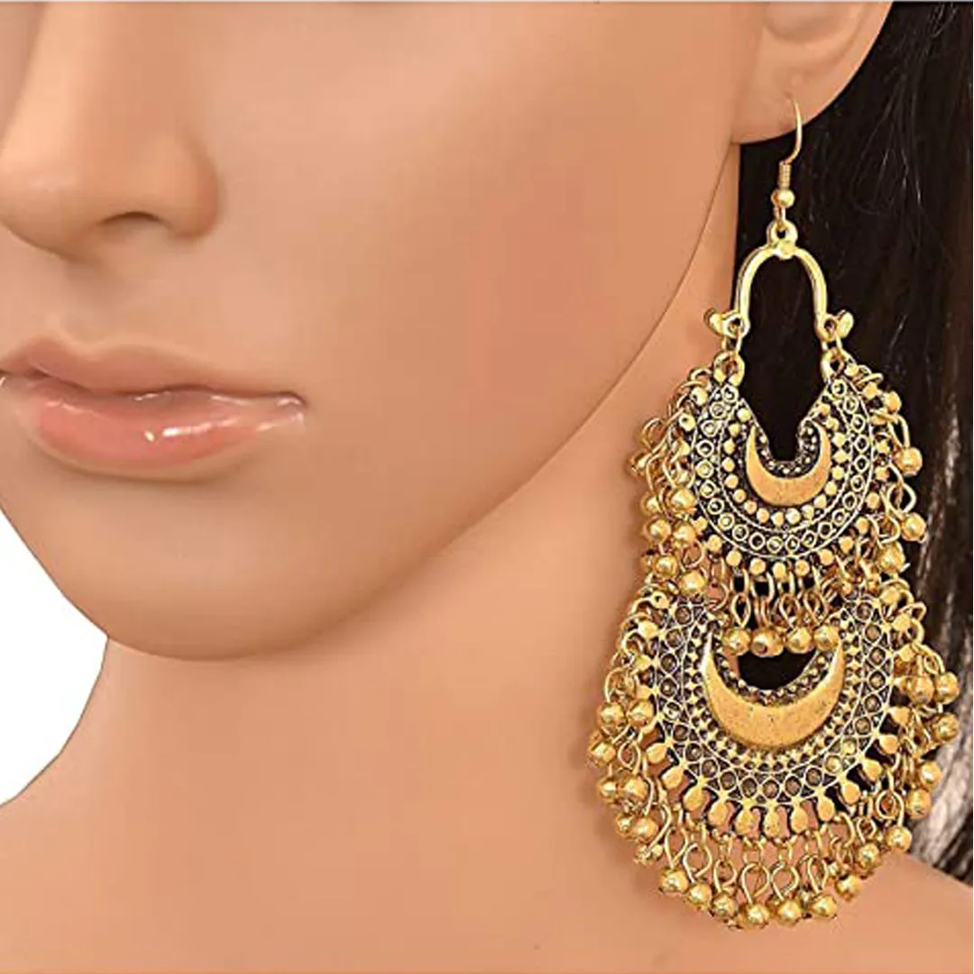 Combo of 4 Layered Beads Chandbali Jhumki