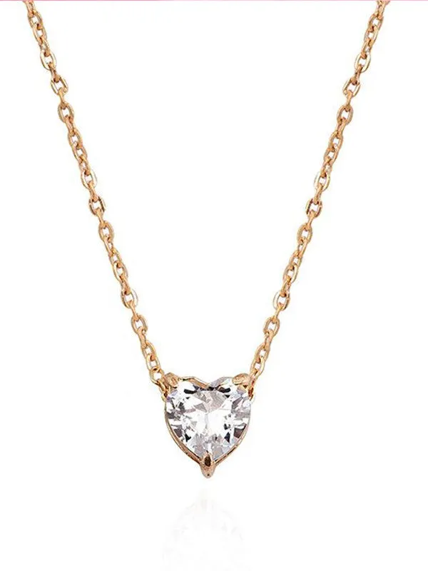 Combo Of Studded Heart Pendant  With Earring Set