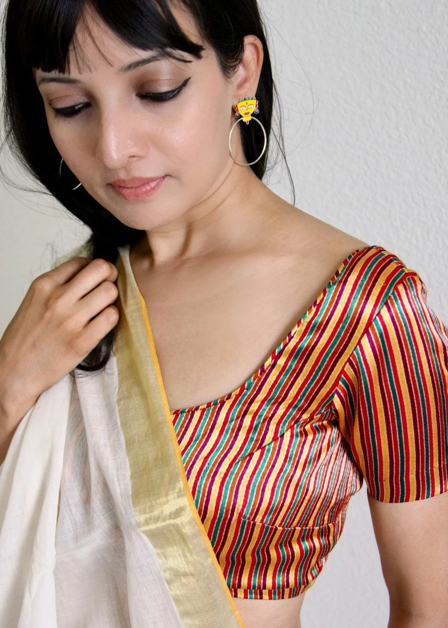 Conversation starting 'Devi' (goddess) earrings