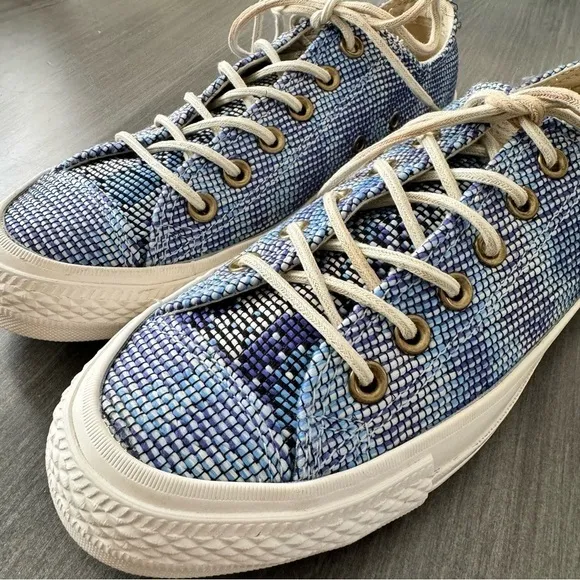 Converse All Star Basket Weave OX Monte Blue Multi women sneakers shoes size 7.5