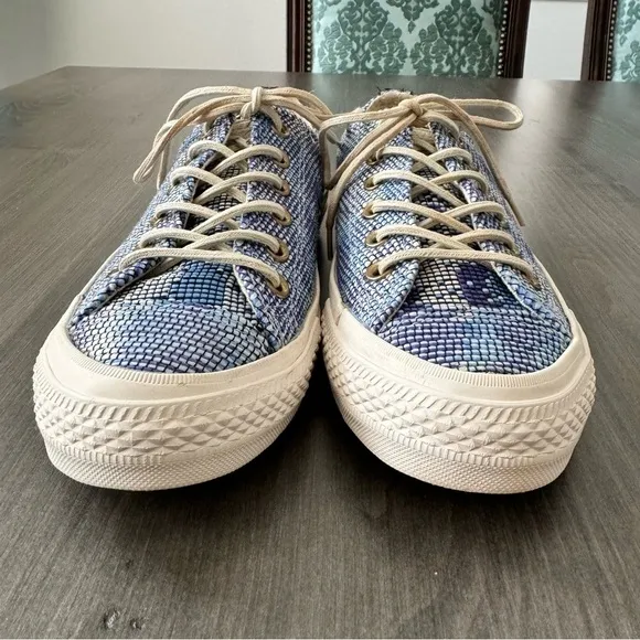 Converse All Star Basket Weave OX Monte Blue Multi women sneakers shoes size 7.5