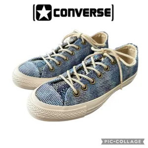 Converse All Star Basket Weave OX Monte Blue Multi women sneakers shoes size 7.5