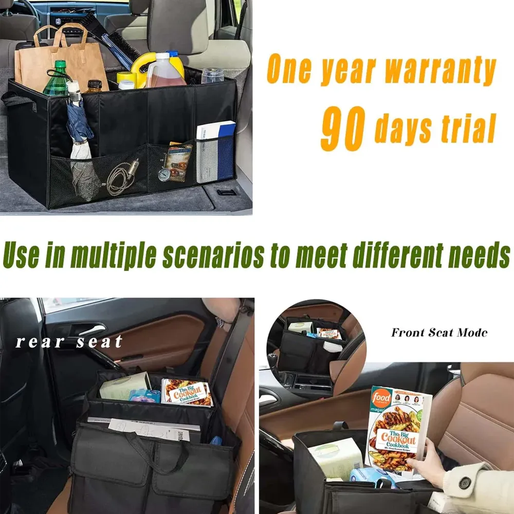 Custom Text For Car Trunk Organizer, Compatible with All Cars, Foldable Car Trunk Storage Box, Storage Bag, Waterproof, Dust-proof, Stain-Resistant AR12997