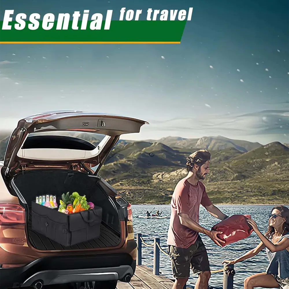 Custom Text For Car Trunk Organizer, Compatible with All Cars, Foldable Car Trunk Storage Box, Storage Bag, Waterproof, Dust-proof, Stain-Resistant CC12997