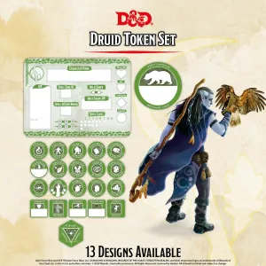 D&D RPG: Druid Token Set ( Player Board & 22 Tokens)