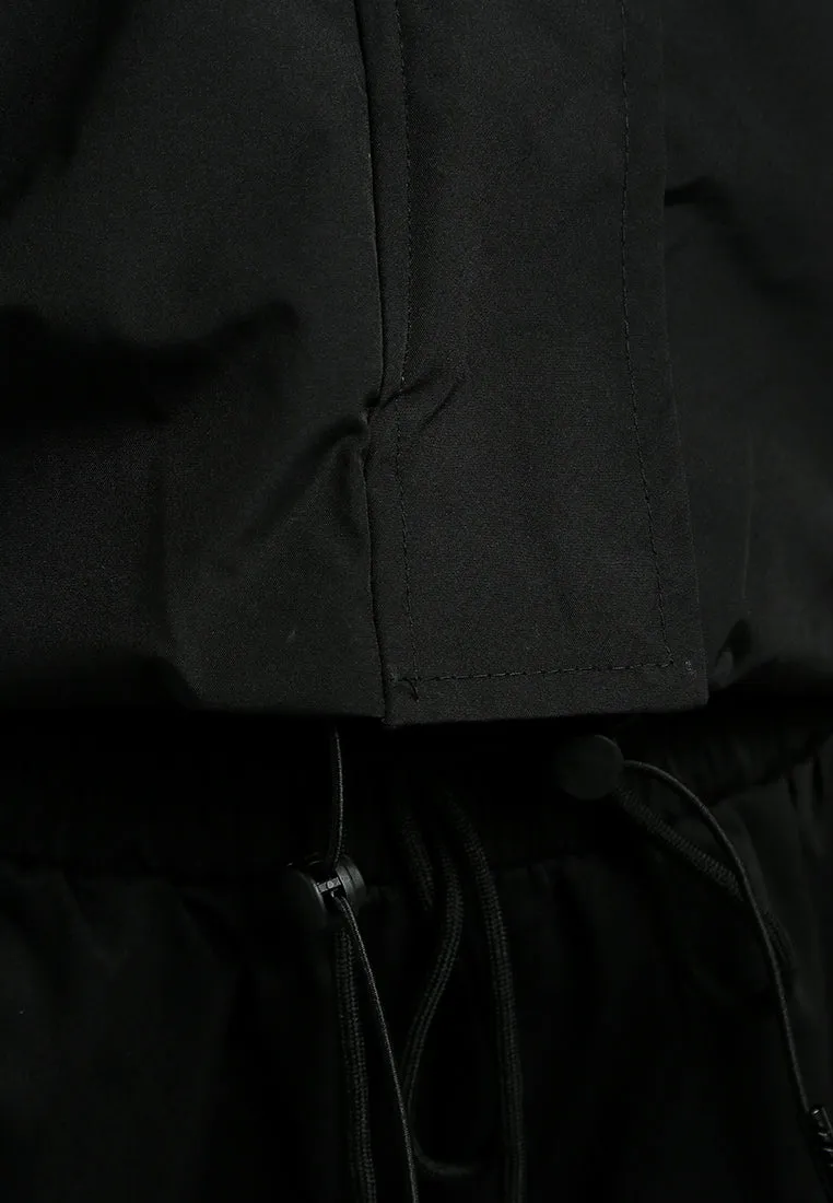 Drawstring Cropped Woven Jacket By RUW