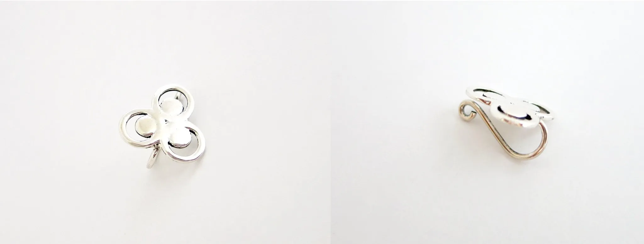 Elegant, three-circle nose pin
