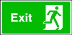 Exit Running Man Right Sign