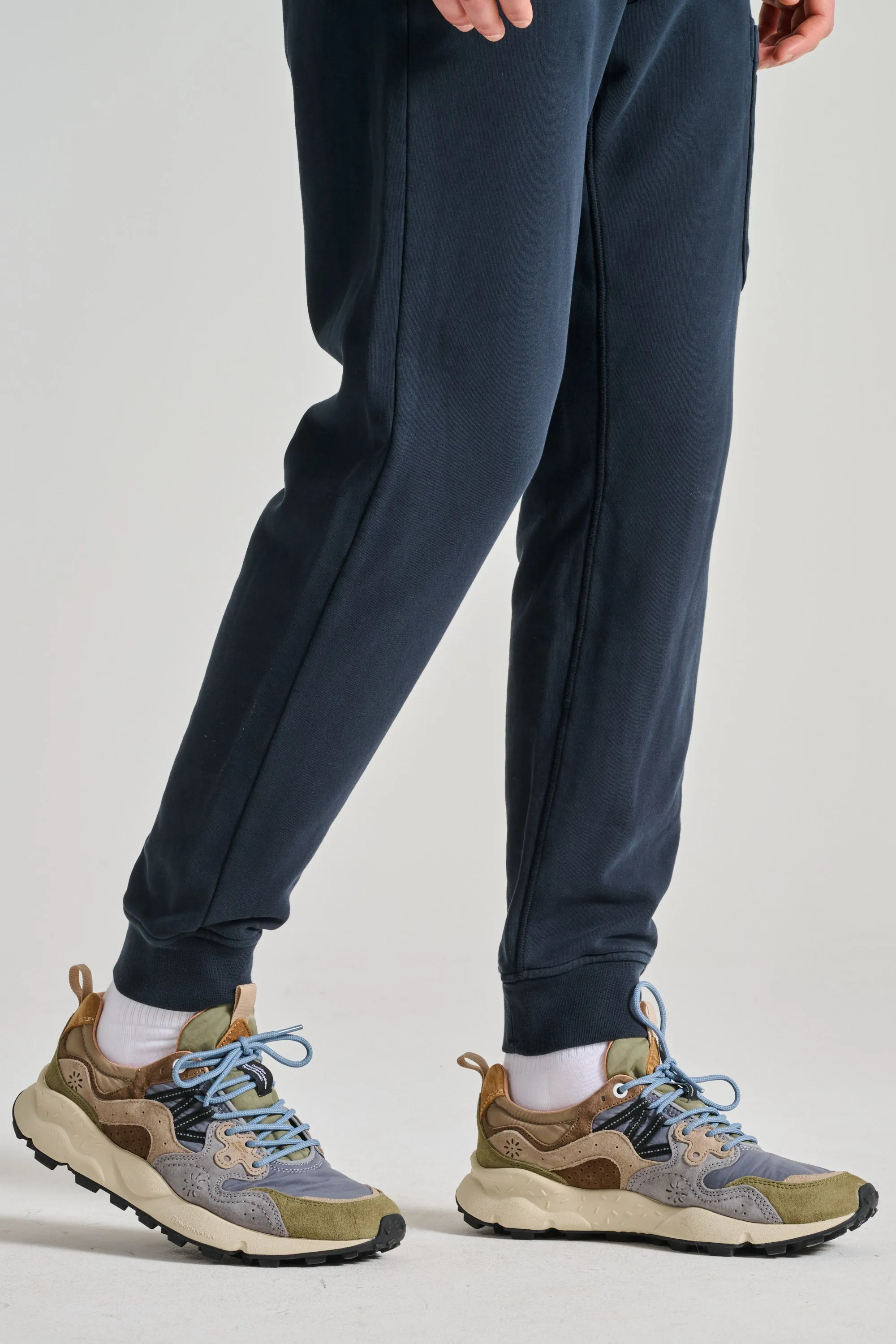 Flower Mountain Sneakers Suede Nylon Verde Uomo