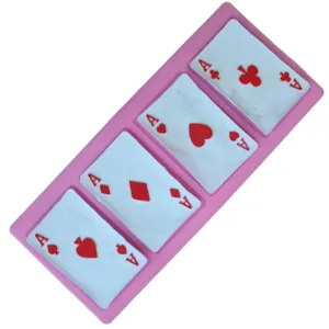 Four aces cards Silicone Mold -food mold / uv resin molds C135 4 cavity