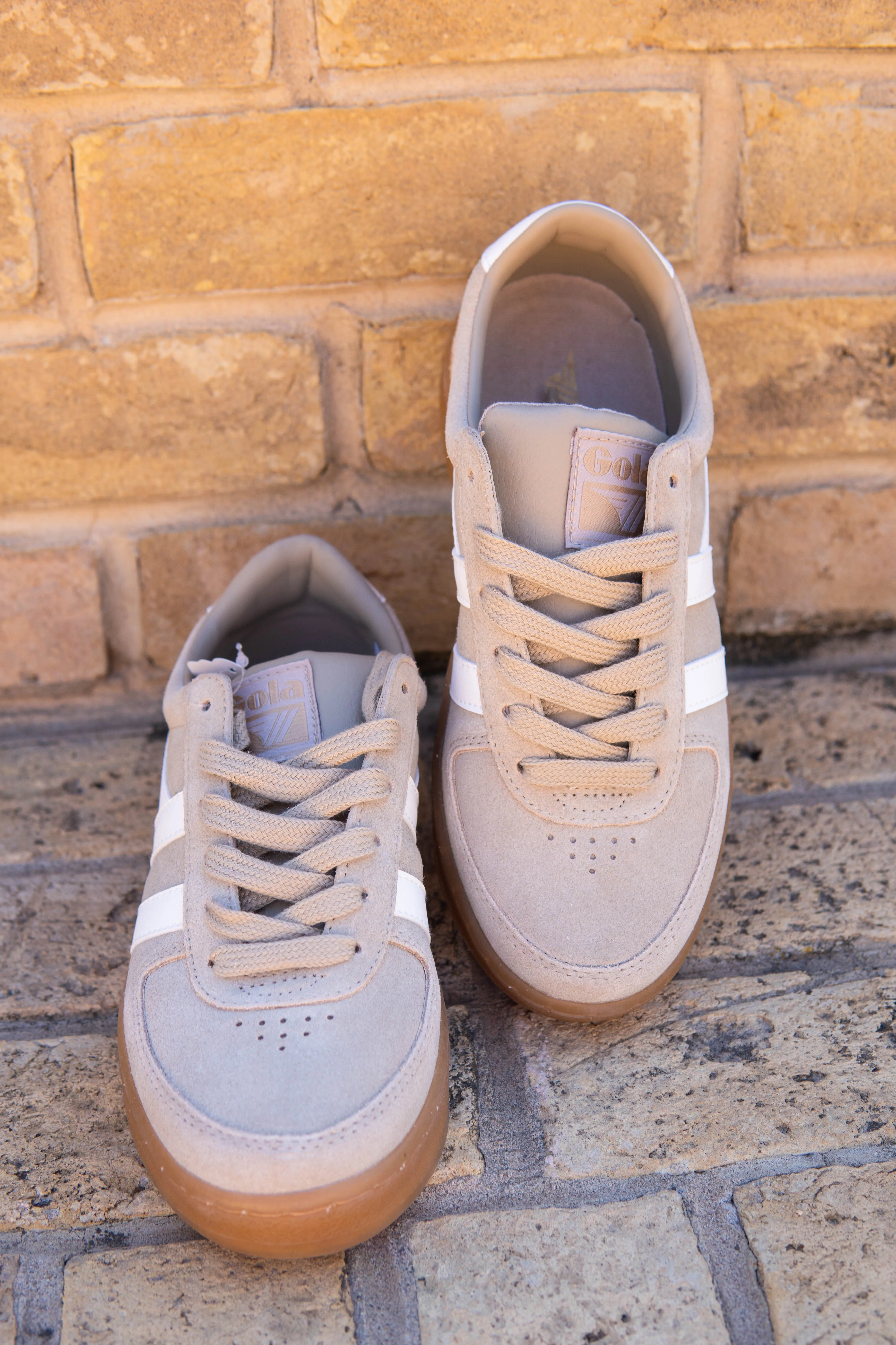 Gola Classics Women's Grandslam Suede Sneakers - Bone/Off White/Gum