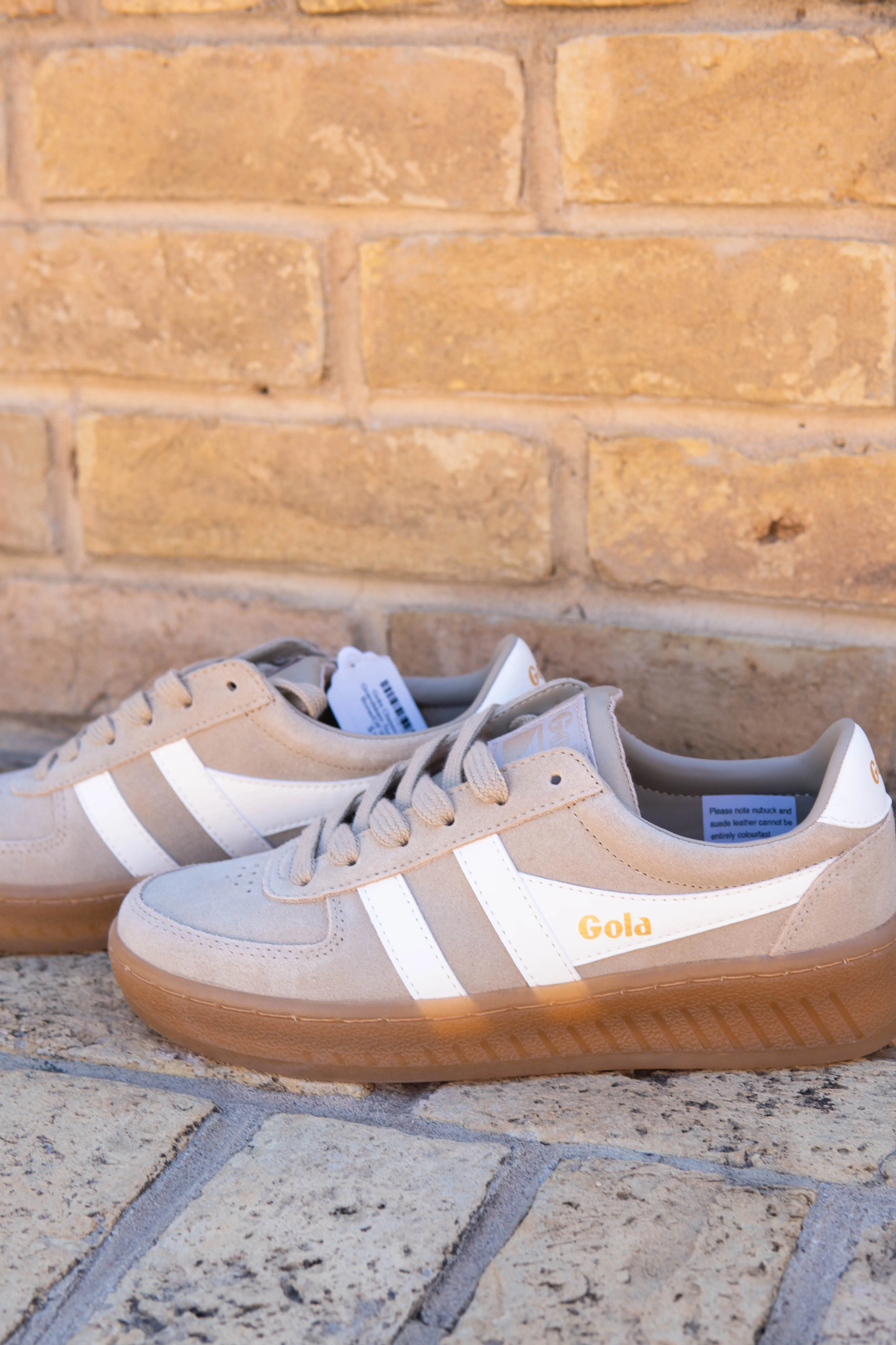 Gola Classics Women's Grandslam Suede Sneakers - Bone/Off White/Gum