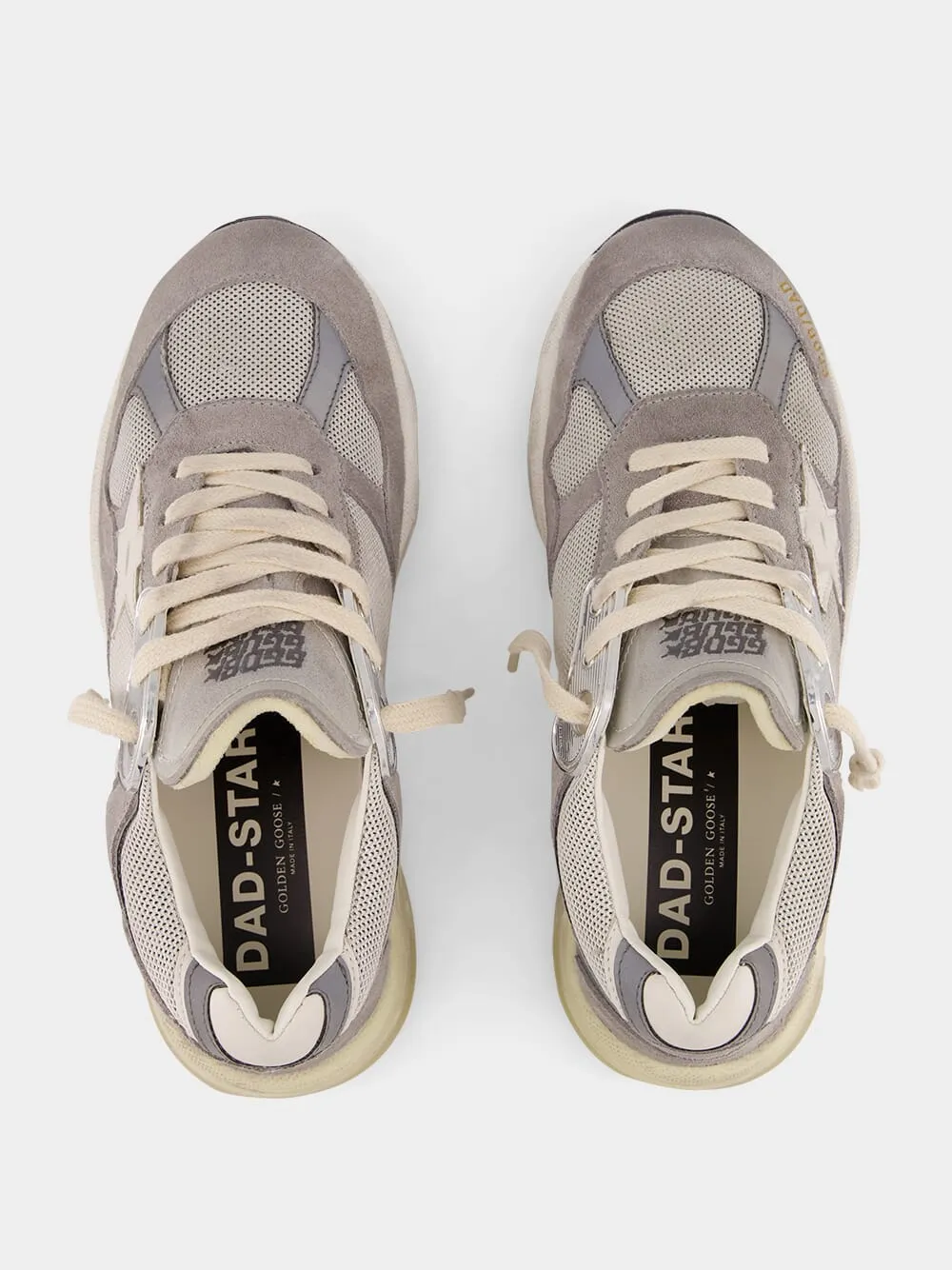 Grey Sneakers Running Dad Suede Leather