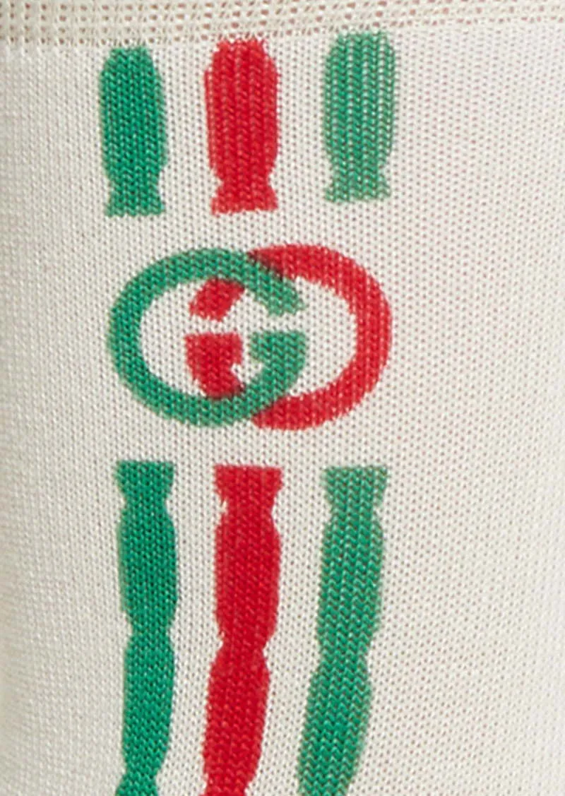 Gucci Technical Mini Trilly Tennis Socks in White