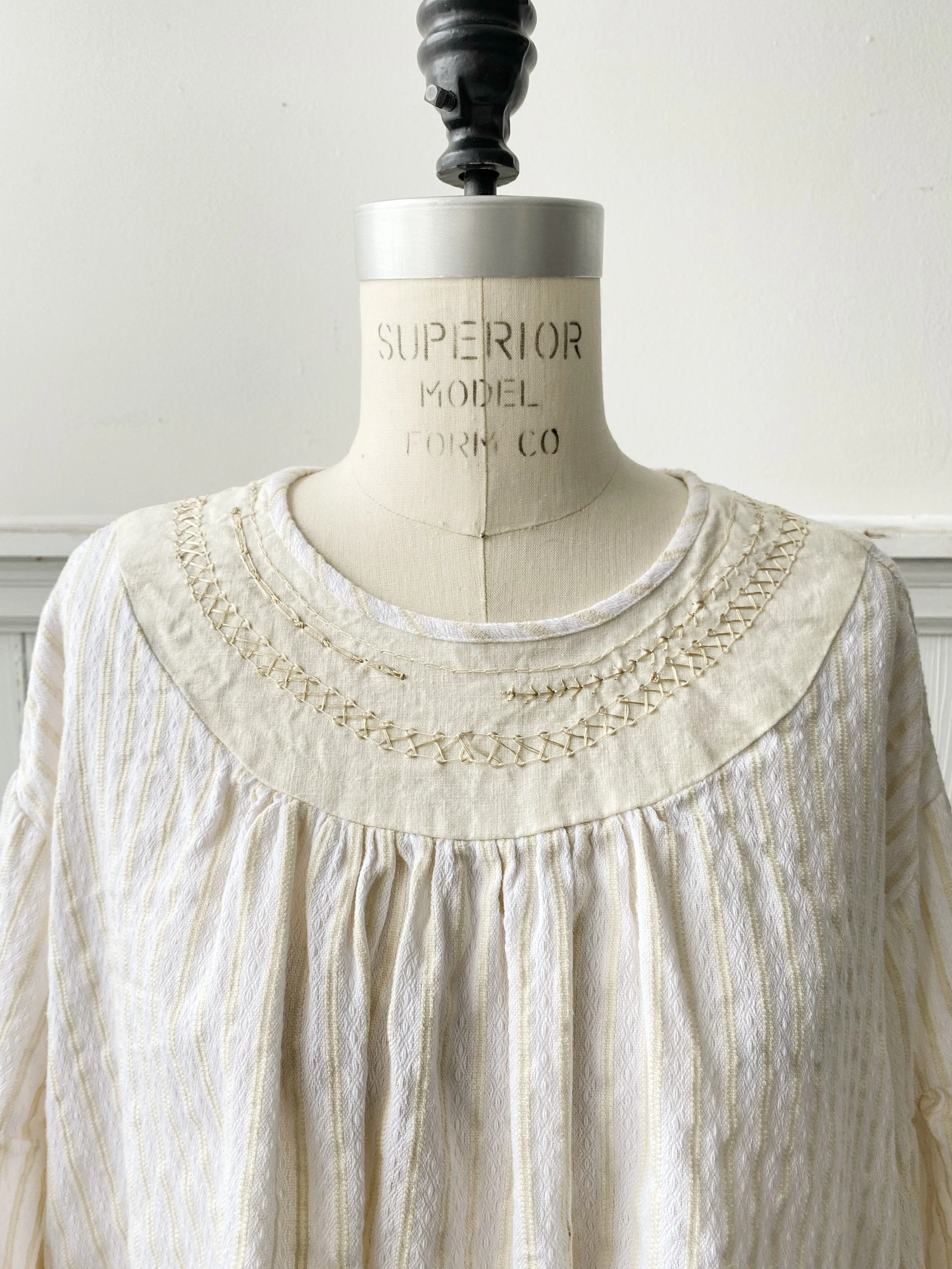 hand embroidered thistle hill cotton peasant top