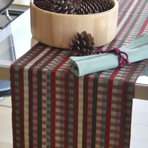 Hand Woven Cuadritos Table Runner | Forest