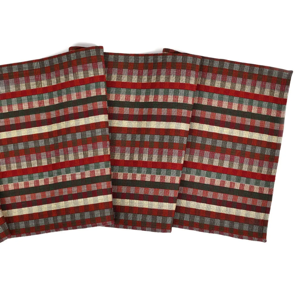 Hand Woven Cuadritos Table Runner | Forest
