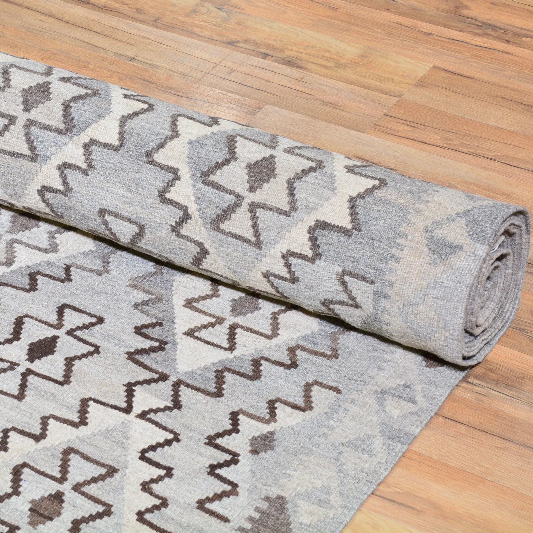Hand-Woven Flatweave Afghan Kilim Extra Long Runner 100% Wool Rug (Size 2.8 X 32.8) Cwral-7098