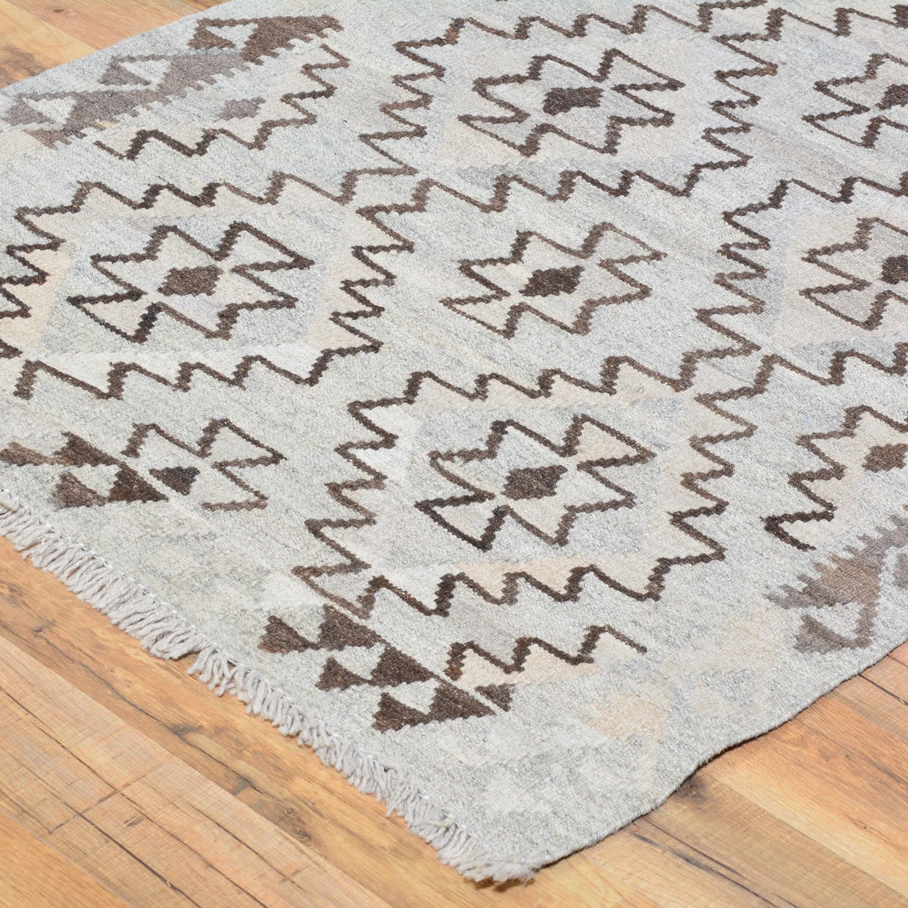 Hand-Woven Flatweave Afghan Kilim Extra Long Runner 100% Wool Rug (Size 2.8 X 32.8) Cwral-7098
