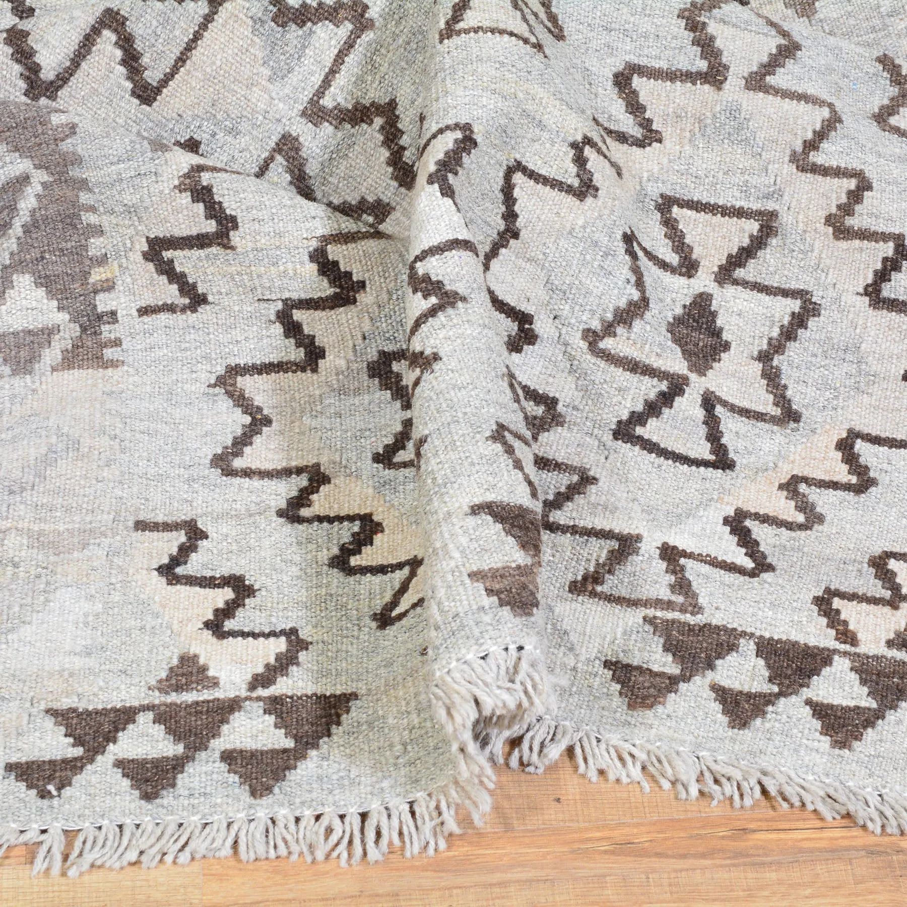 Hand-Woven Flatweave Afghan Kilim Extra Long Runner 100% Wool Rug (Size 2.8 X 32.8) Cwral-7098