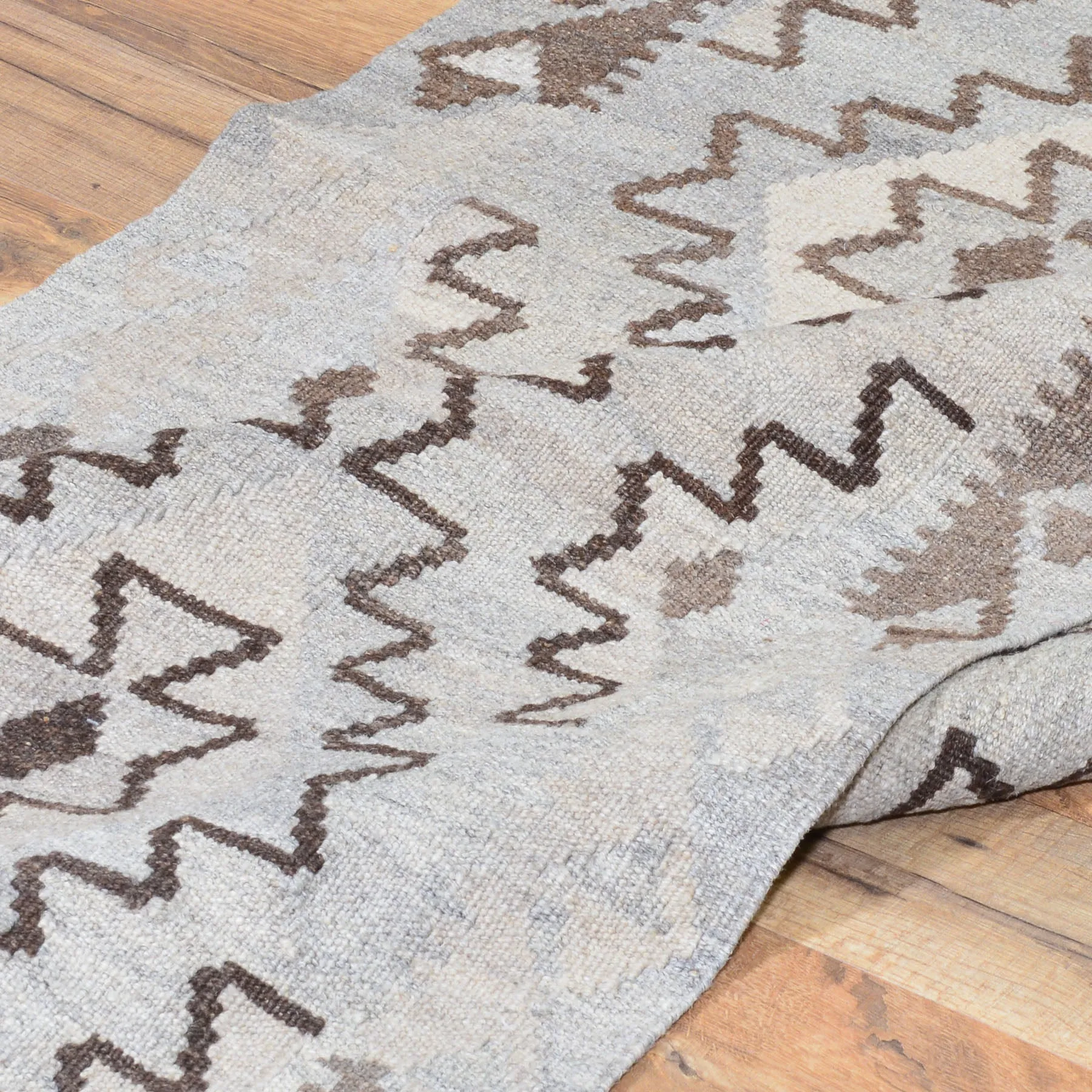 Hand-Woven Flatweave Afghan Kilim Extra Long Runner 100% Wool Rug (Size 2.8 X 32.8) Cwral-7098