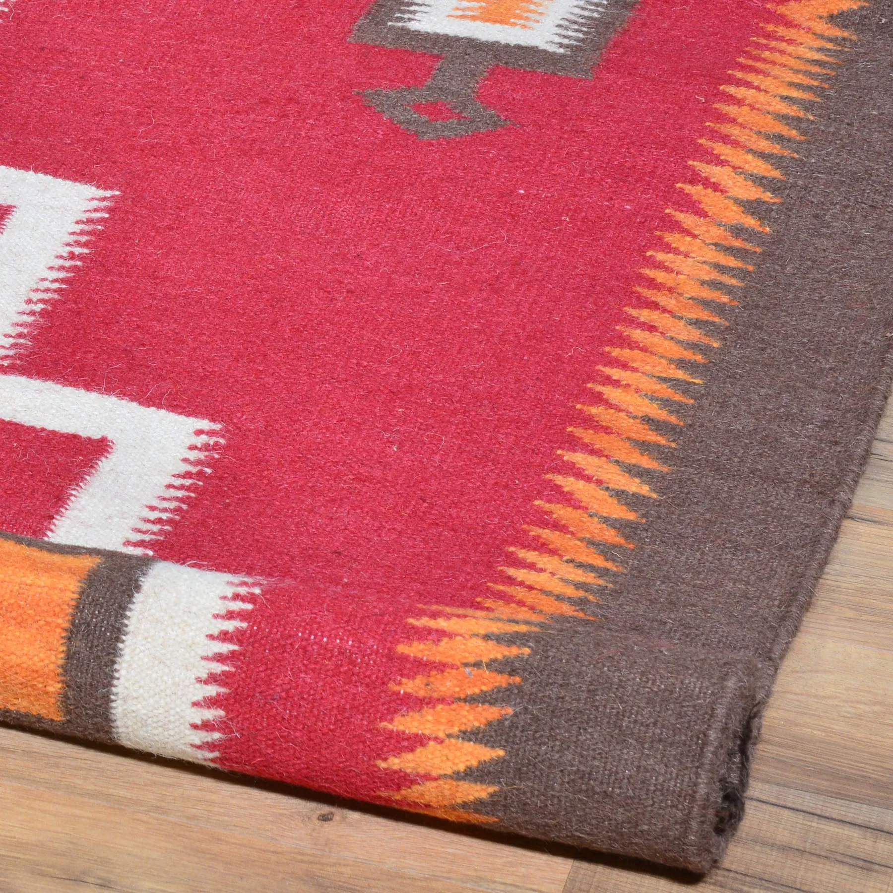 Hand-Woven Flatweave Kilim Southwestern Design Rug (Size 5.1 X 6.11) Brral-3780