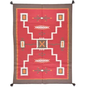 Hand-Woven Flatweave Kilim Southwestern Design Rug (Size 5.1 X 6.11) Brral-3780