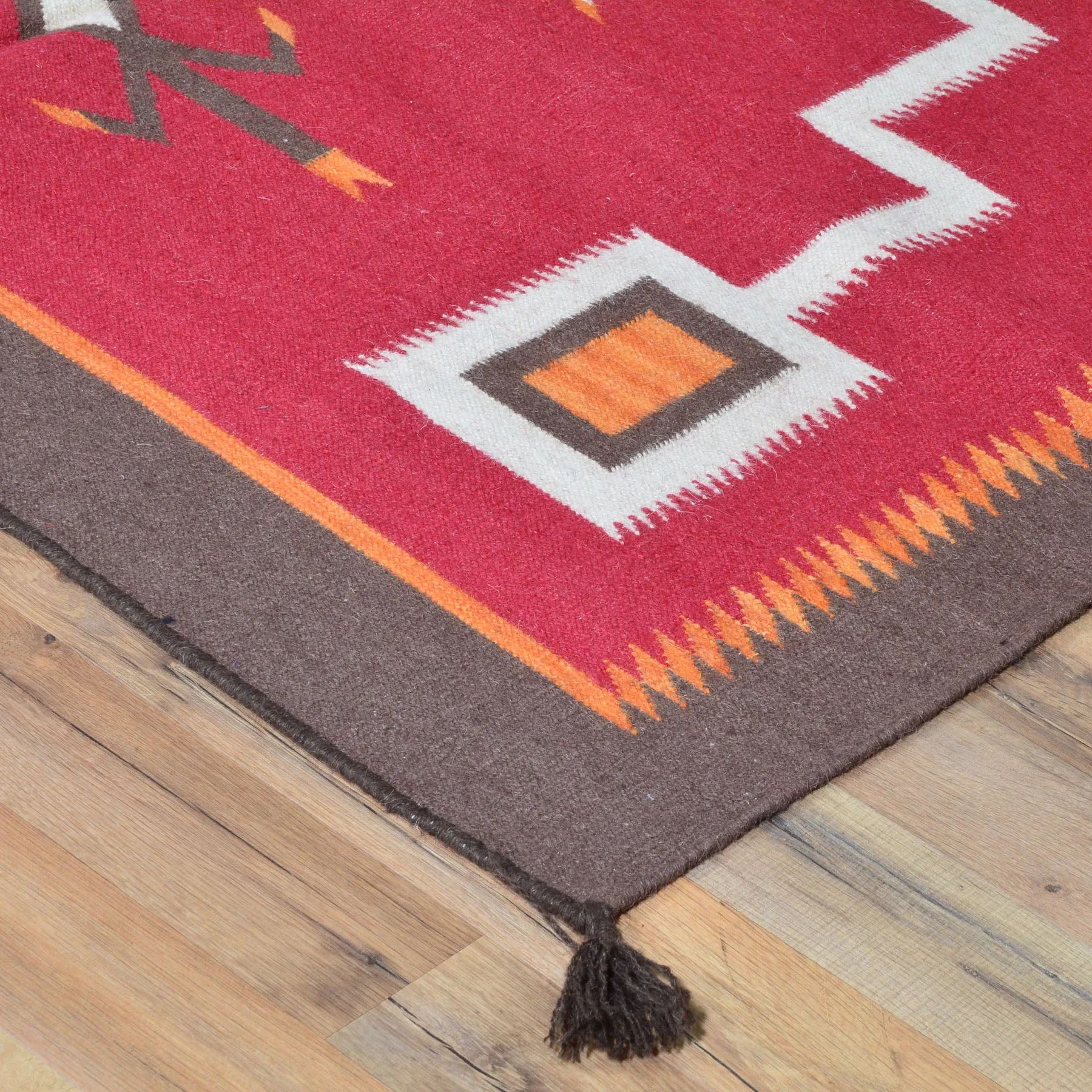 Hand-Woven Flatweave Kilim Southwestern Design Rug (Size 5.1 X 6.11) Brral-3780