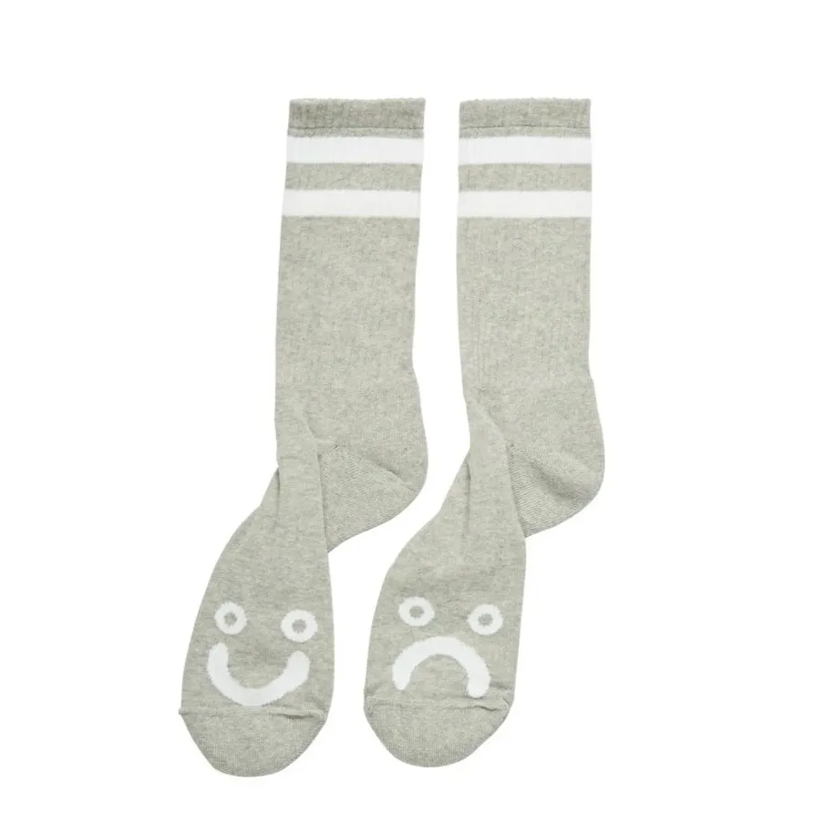 Happy Sad Socks (Heather Grey)