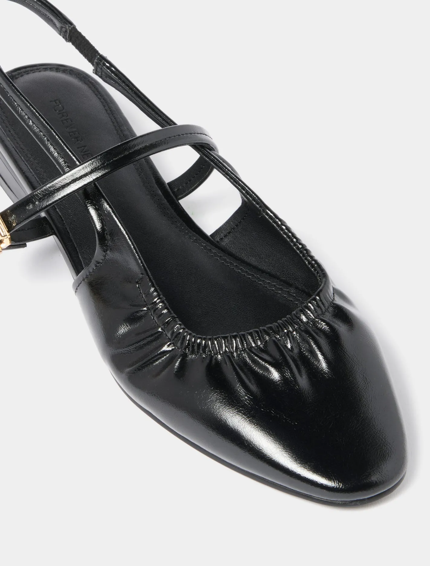 Harper Scrunch Detail Mary Jane Flat Pump