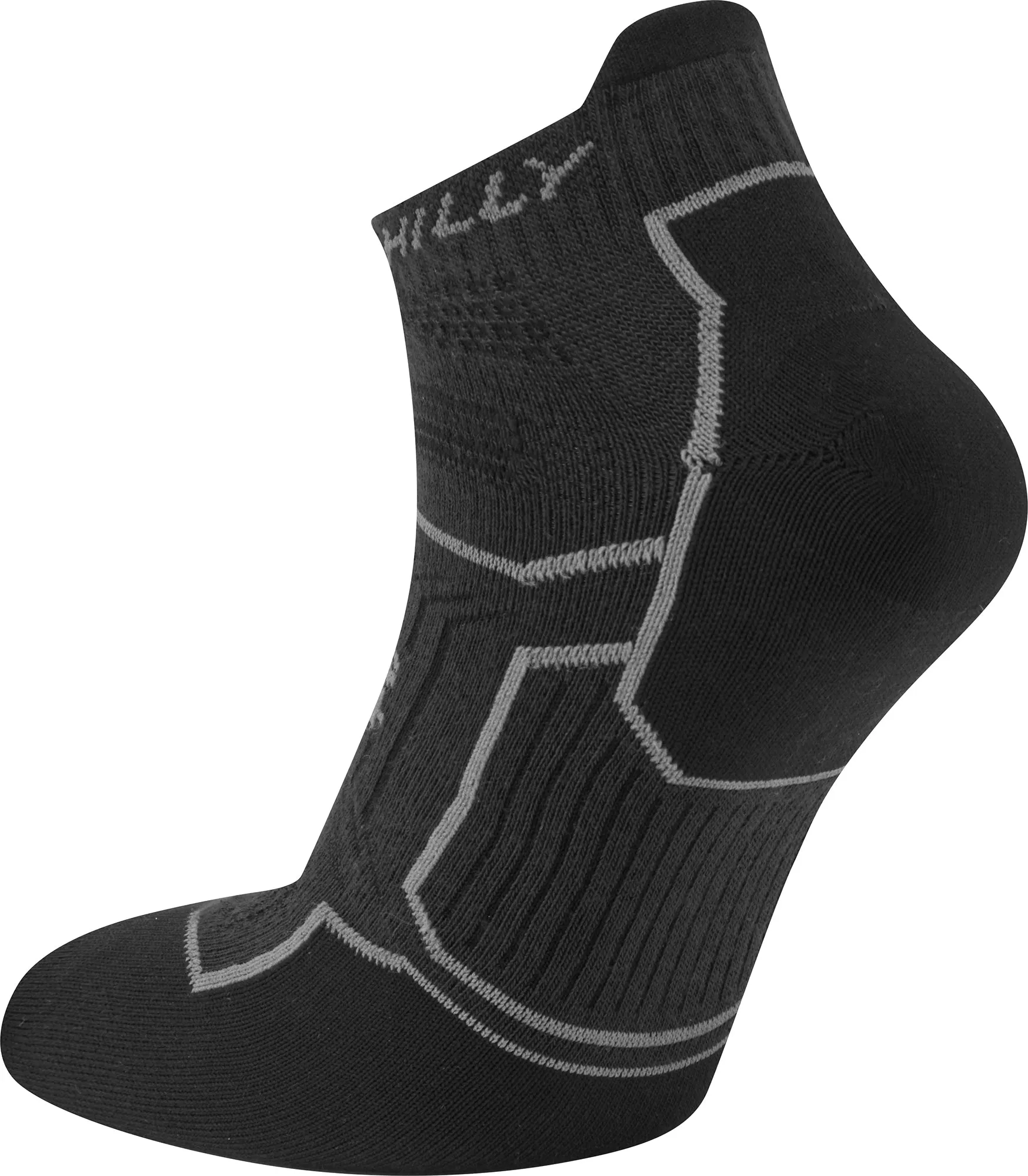 Hilly Twin Skin Socklet Running Socks - Black