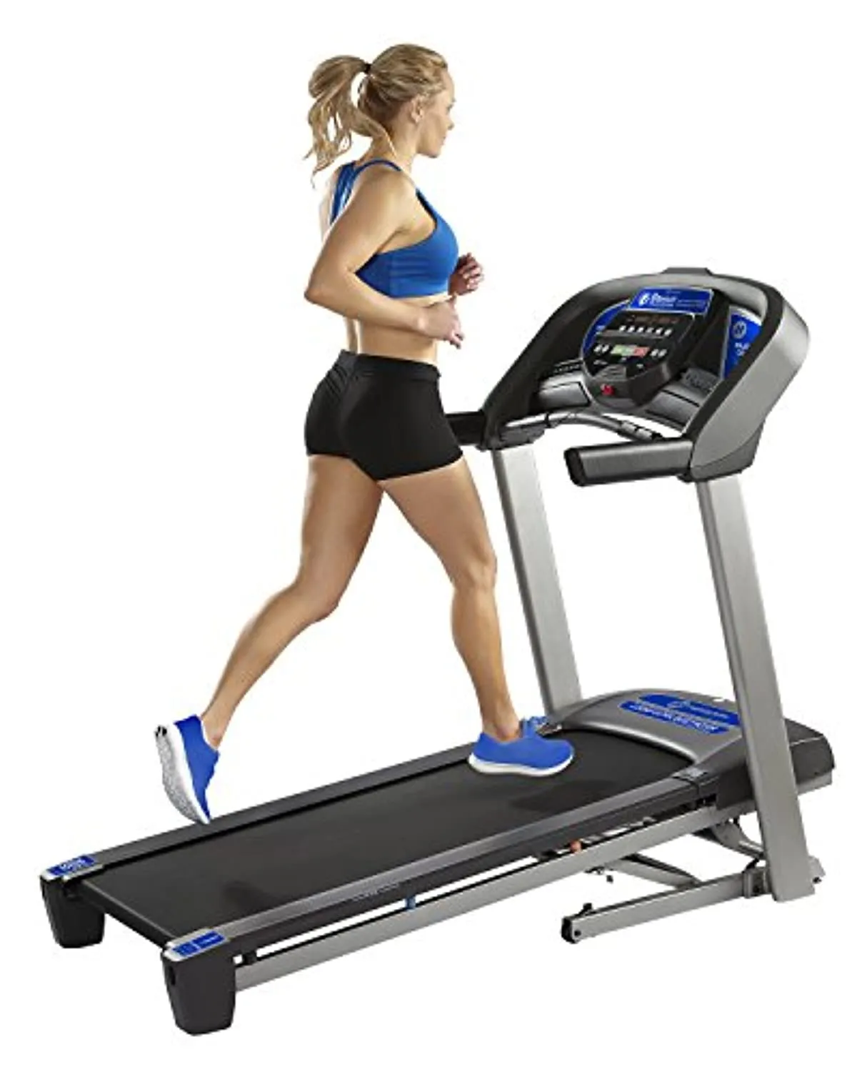 Horizon Fitness T101 Foldable Treadmill for Running and Walking with Bluetooth Connectivity, Incline, 300  lbs Weight Capacity, Running Machine for Home Exercise