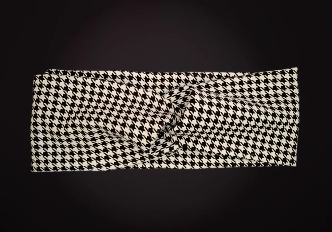 Houndstooth Black & White Headband