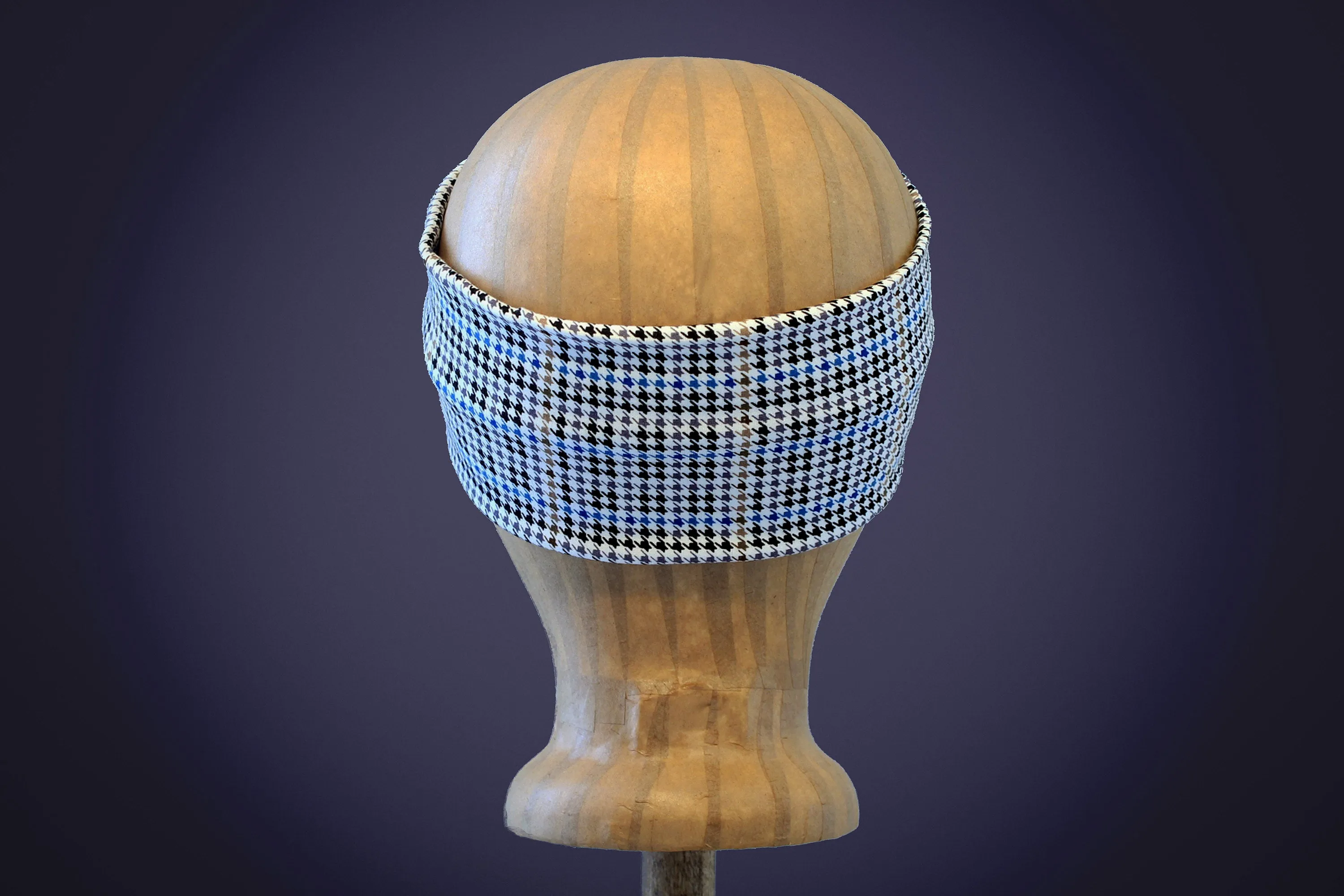 Houndstooth Mix White Headband