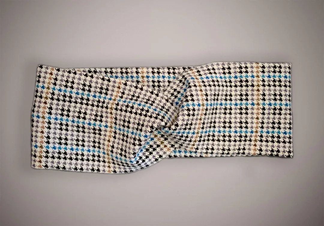 Houndstooth Mix White Headband