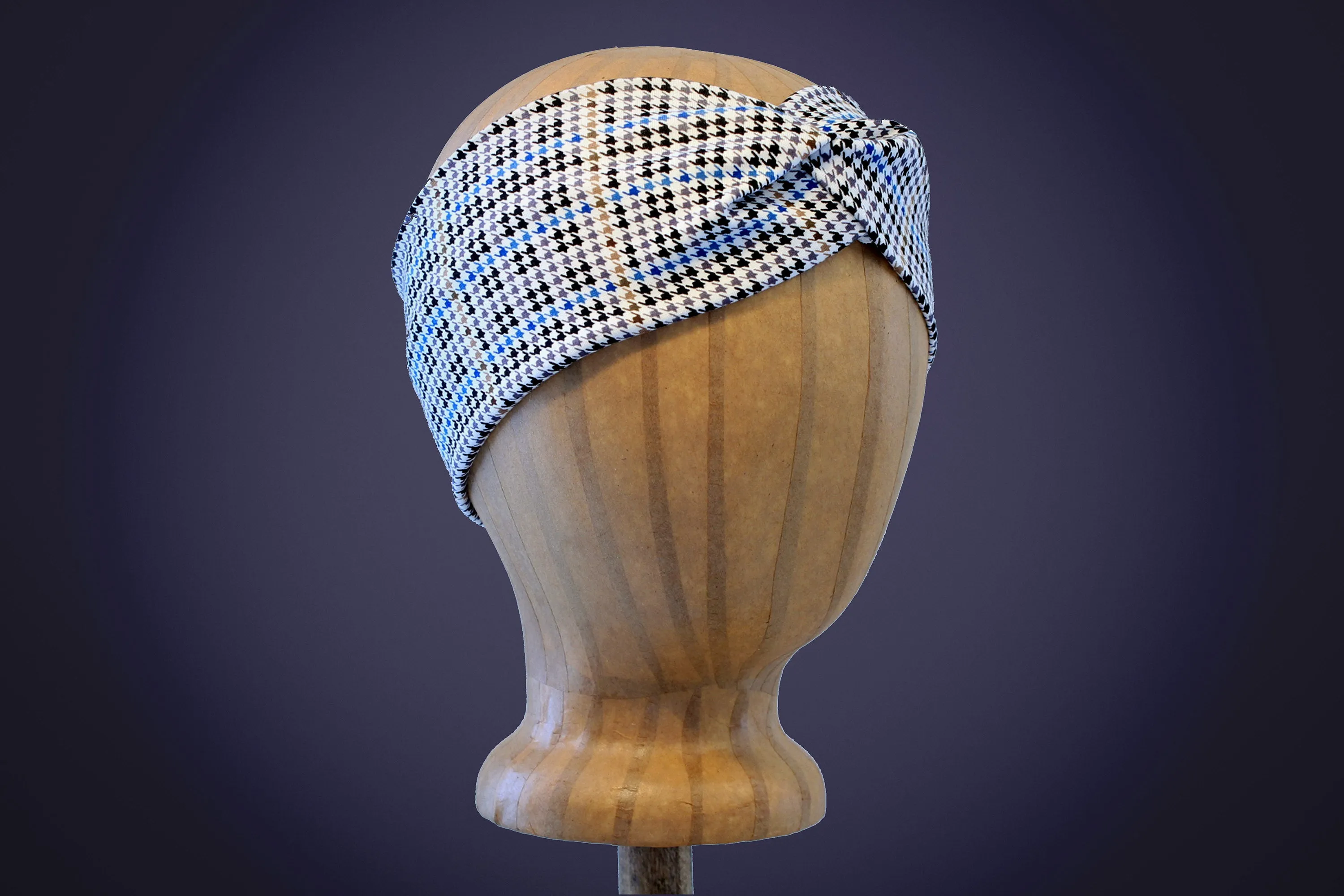 Houndstooth Mix White Headband