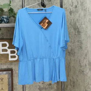 IMAN Women's Boho Chic Faux Wrap Blouse
