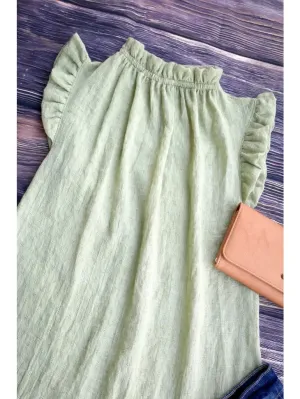 Isabell Woven Ruffle Top