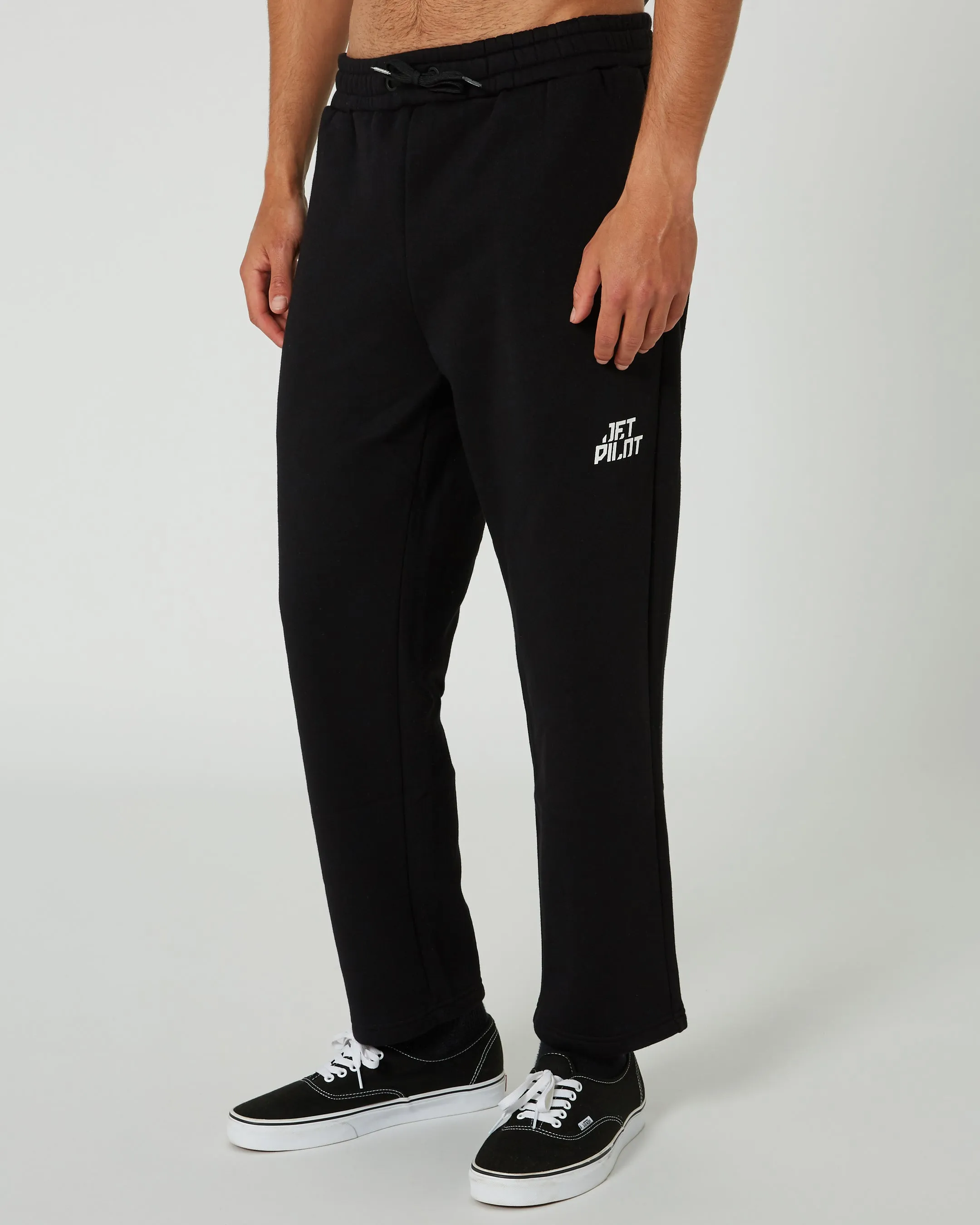Jetpilot Straight Mens Trackpant - Black