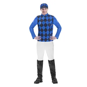 Jockey Men's Costume Set Blue and Black