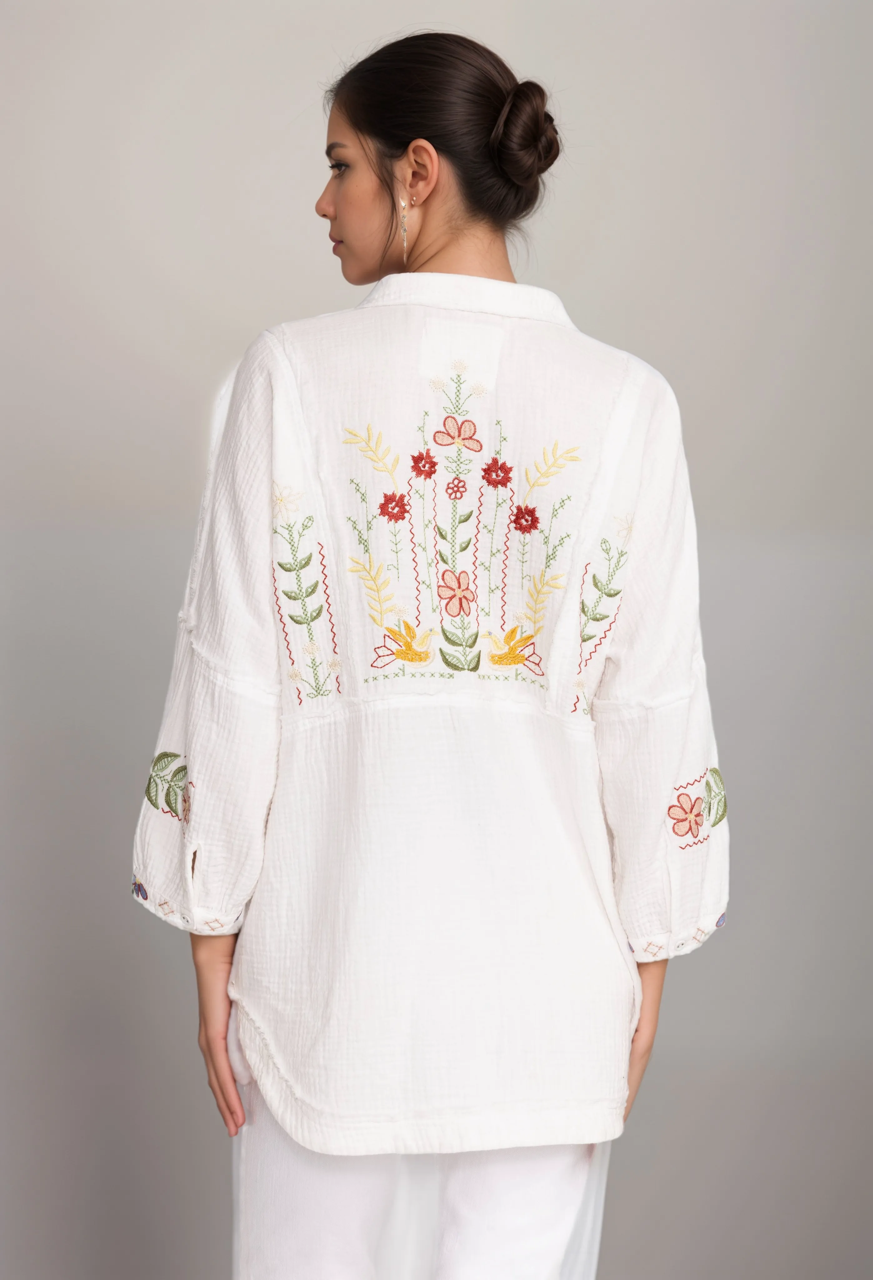 Johnny Was Biya Felicity Tunic with Rounded Hem B24324 Boho Chic