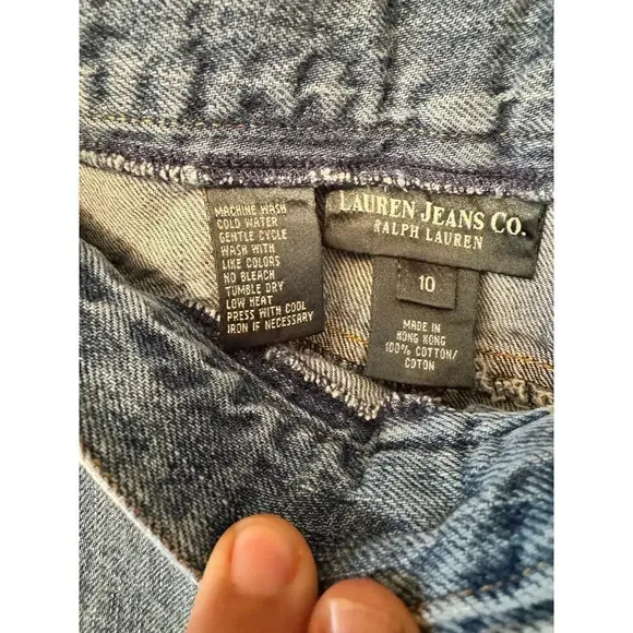 Lauren Jeans Co, Ralph Lauren  10 100% cotton Classic denim skirt preppy