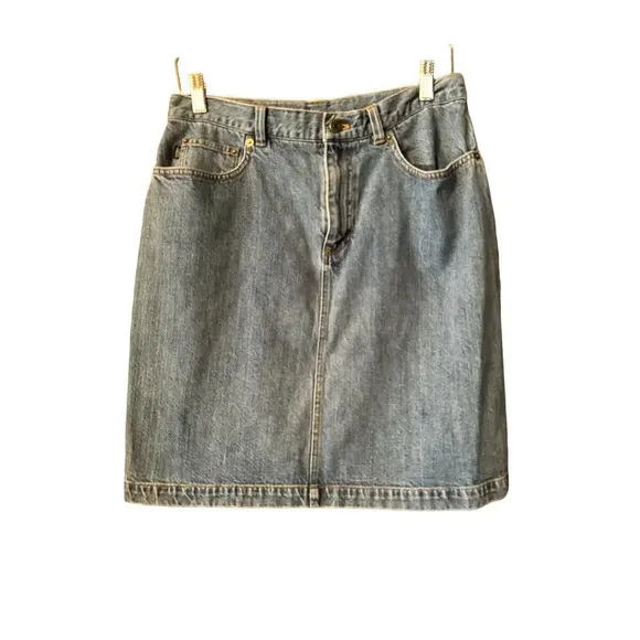Lauren Jeans Co, Ralph Lauren  10 100% cotton Classic denim skirt preppy