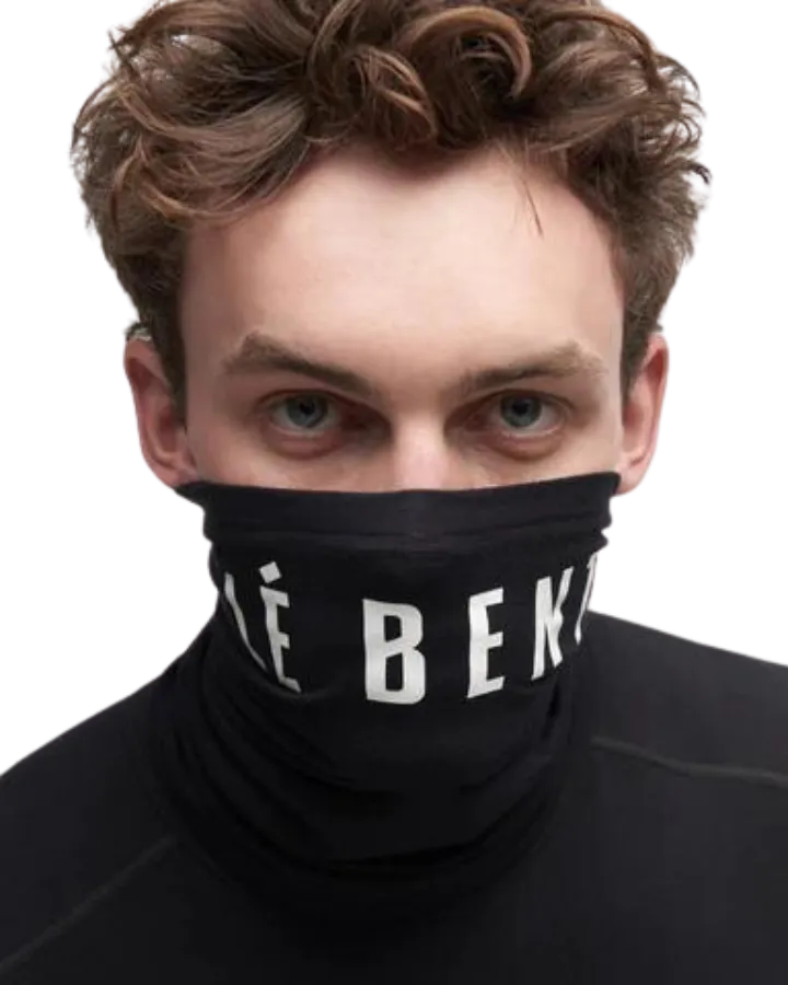 Le Bent Logo Lightweight Neck Gaiter - Black/White