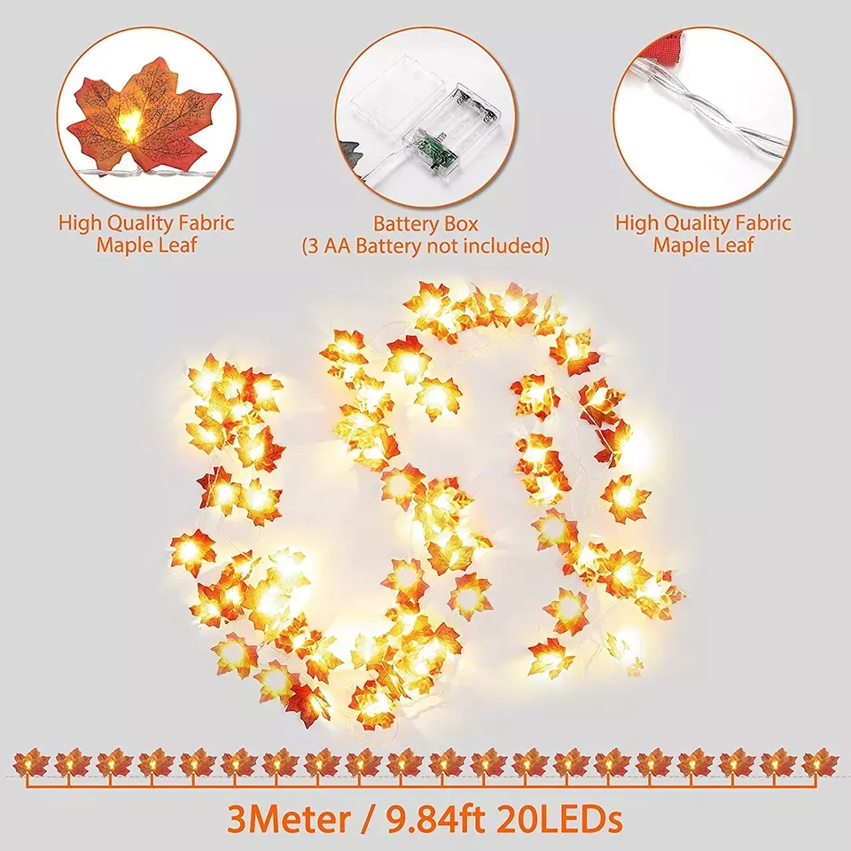 LED Lights Maple Leaves 3M/6M