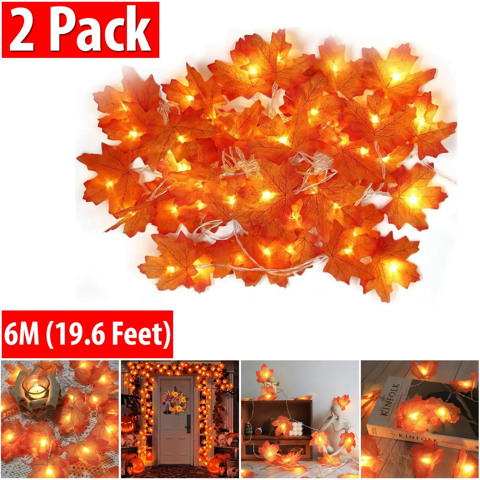LED Lights Maple Leaves 3M/6M